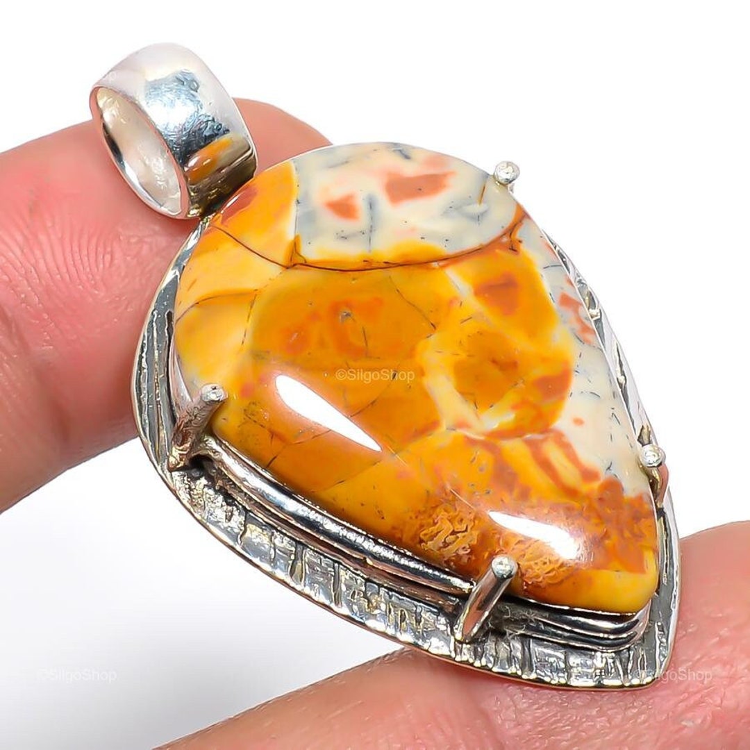 Valuable Bird Eye Jasper Pendant Gemstone Pendant Brown Etsy