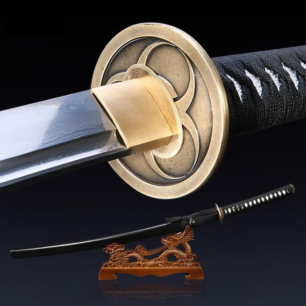 Handmade Damascus Steel Real Katana Japanese Samurai Sword 