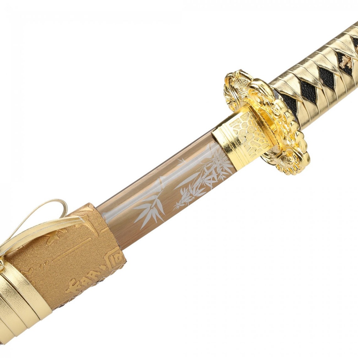 Gold Katana Fully Handmade Gold Printed Blade Japanese Etsy