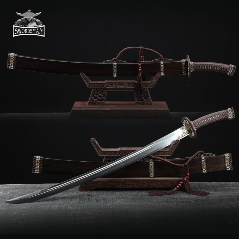 Handmade Damascus Steel Chinese Ming Dynasty King Swords With Etsy