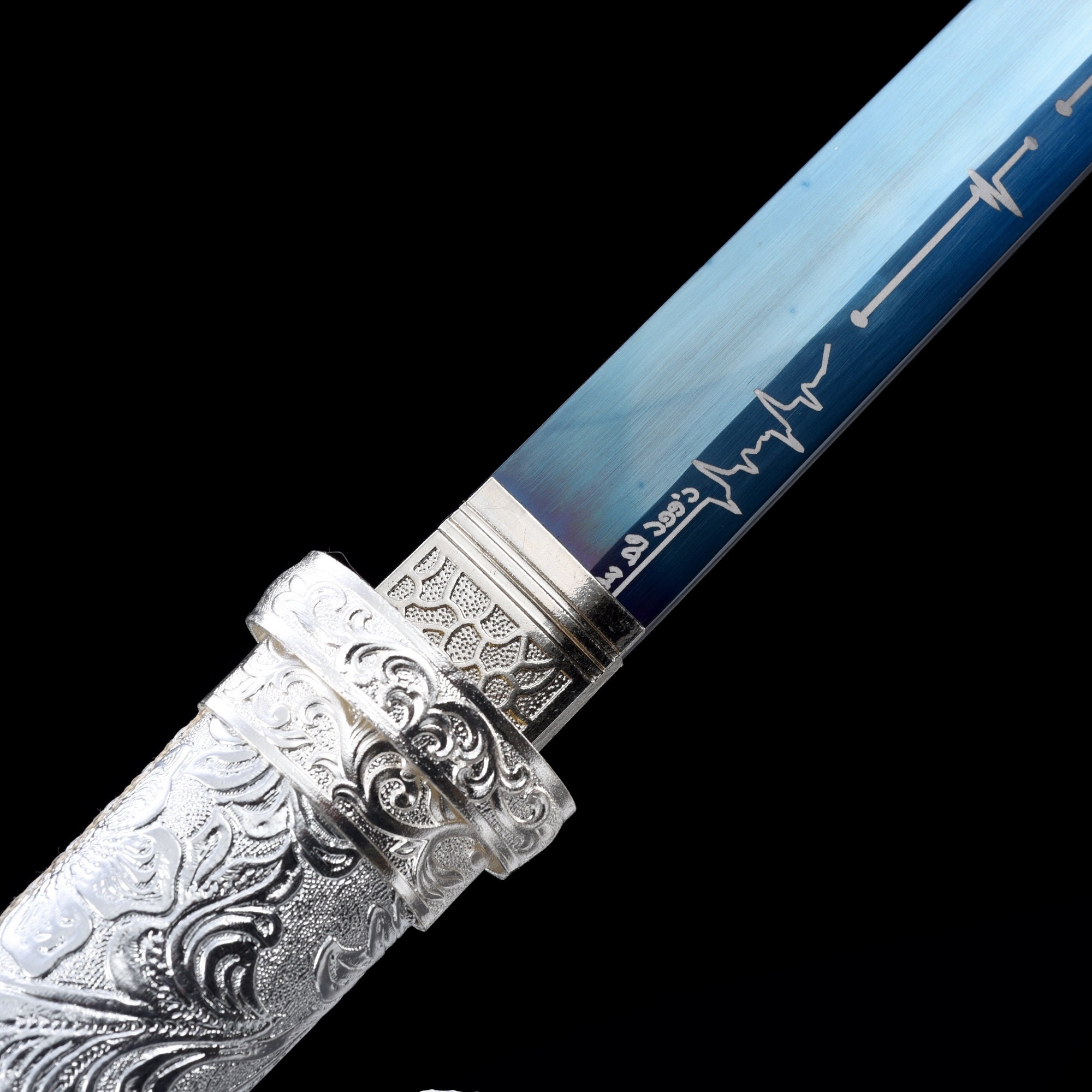Handmade High Manganese Steel Blue Blade Real Japanese Ninjato | Etsy
