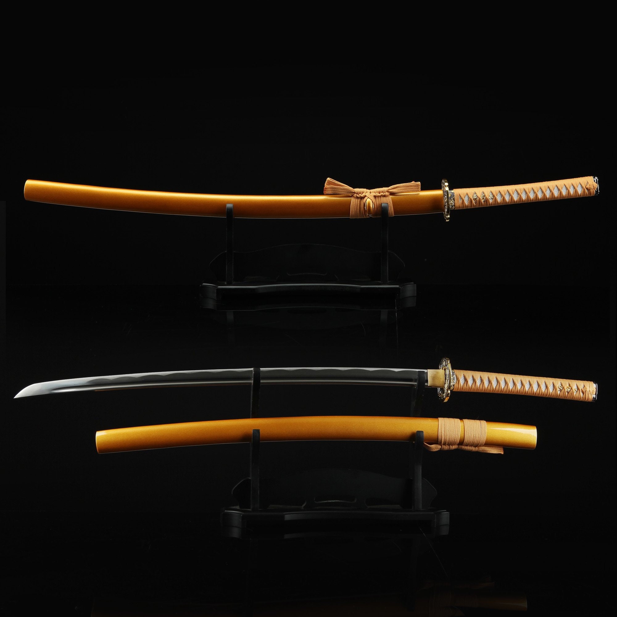 Gold Dragon Katana Full Tang Real Japanese Samurai Swords 