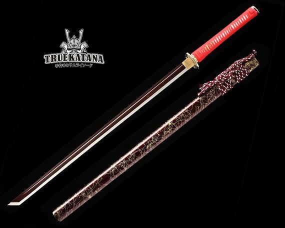 Red Katana Handmade Red Scabbard Real Katana Japanese Samurai Etsy India