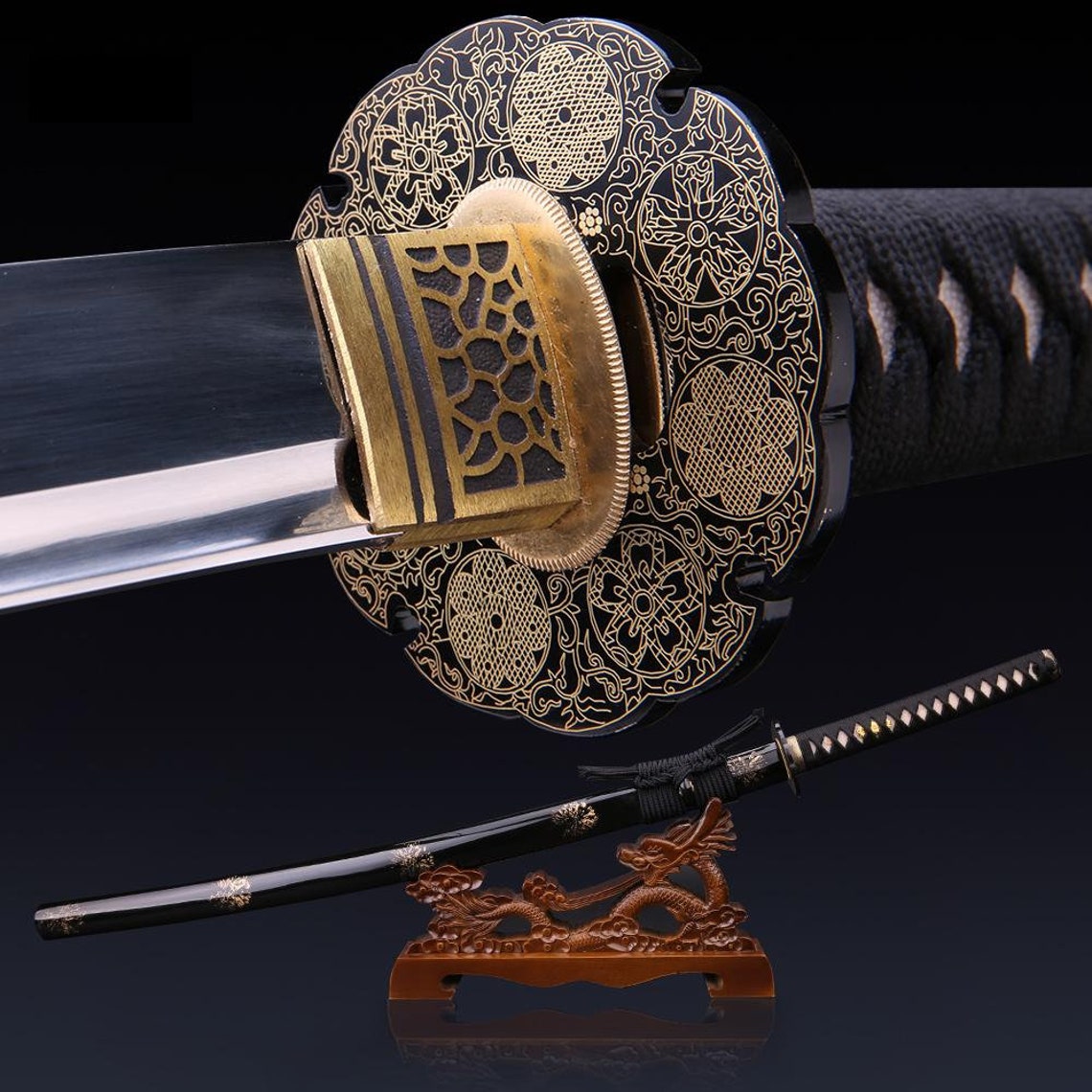 Handmade T10 Carbon Steel Real Katana Japanese Samurai Sword Etsy