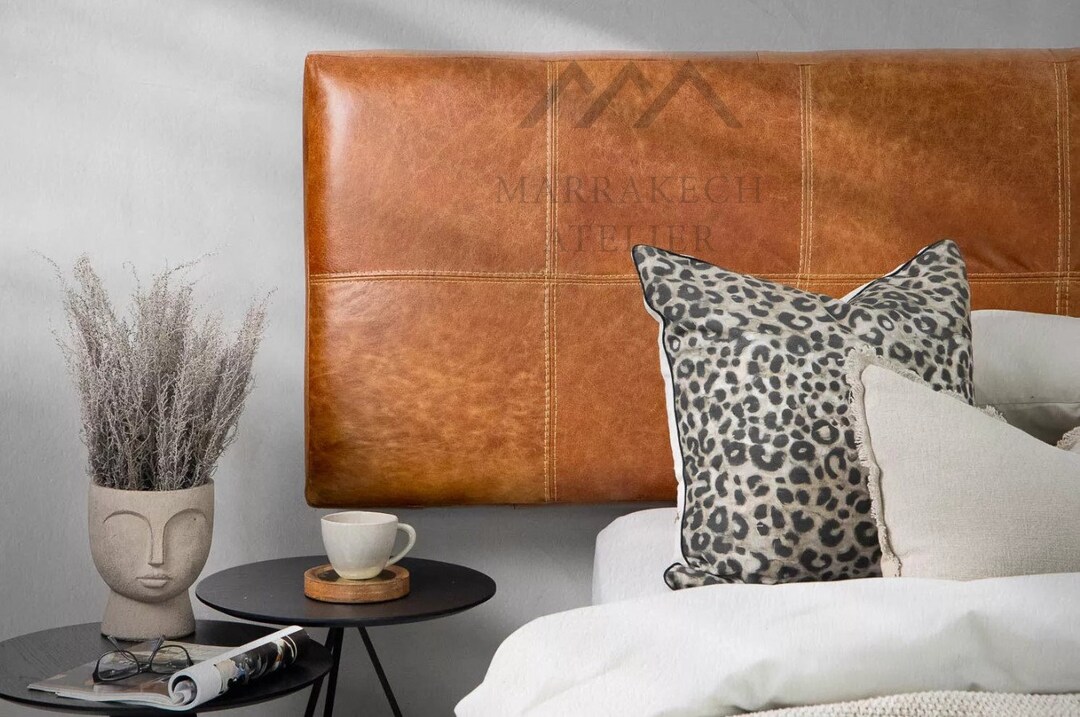 Wall Hang Headboard, Hanging Leather Headboard, King Headboard