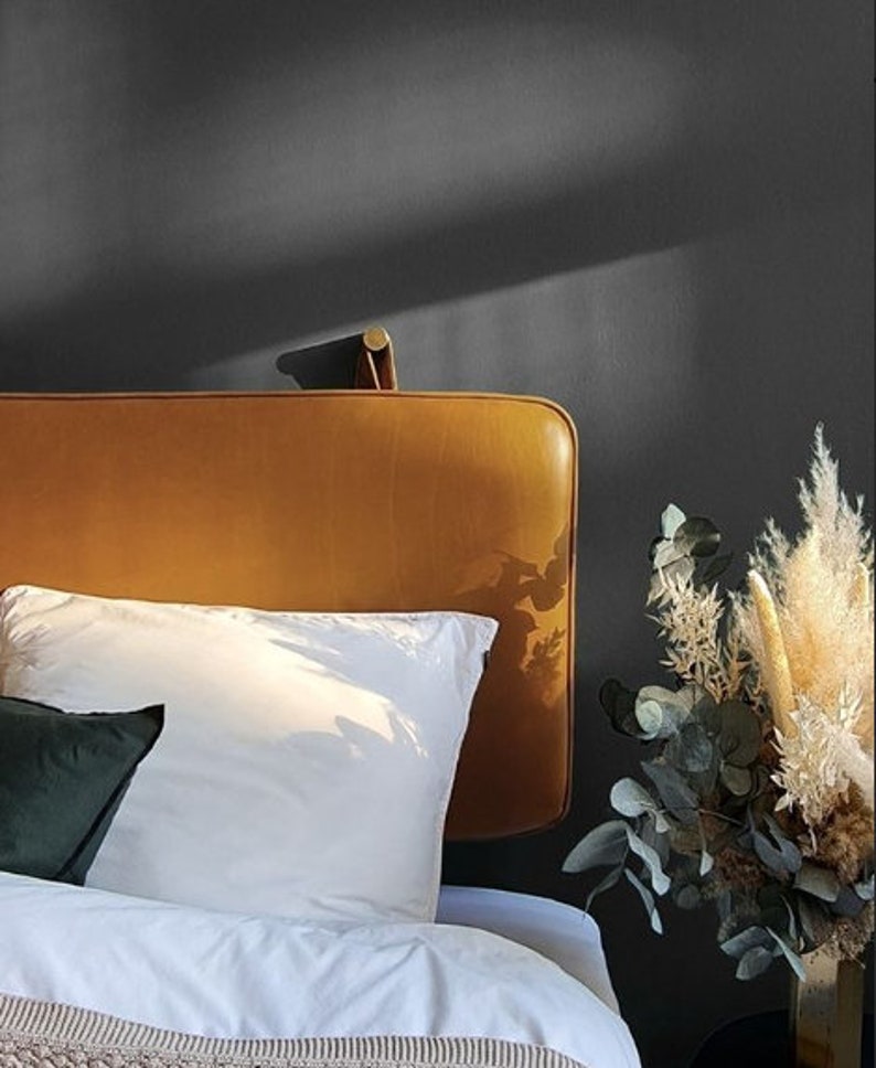 Genuine Leather Hanging Headboard Leather Headboard Bedroom Etsy