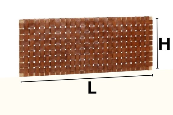Leather woven discount headboard king