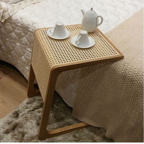 Rattan Wooden Walnut Coffe Table Deal for Any Roomside Tables Etsy