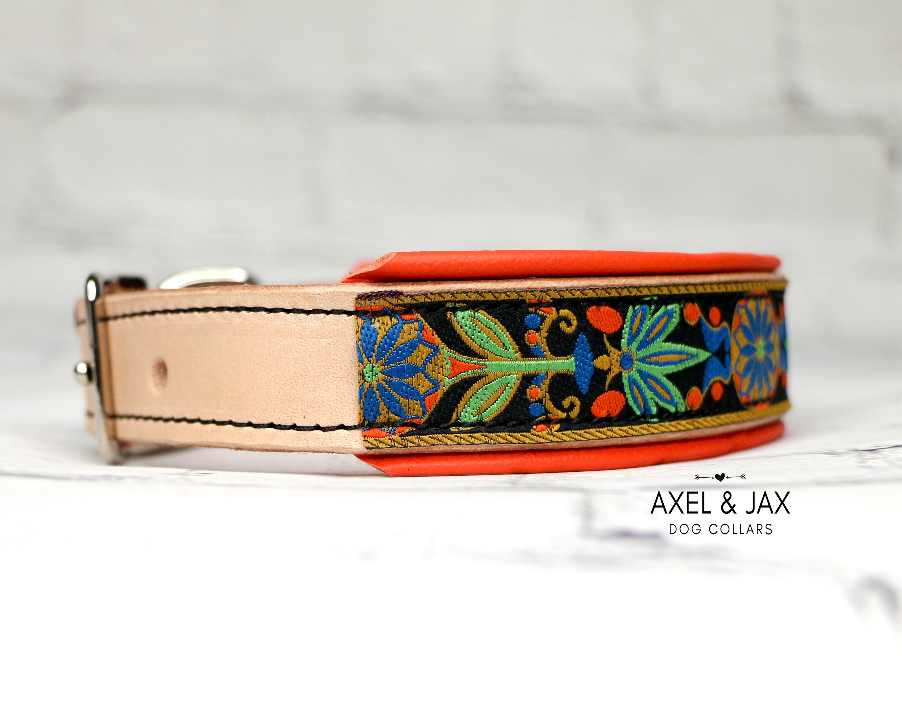 Dog Collar Leather Dog Collar Natural Vegetable Tanned Etsy