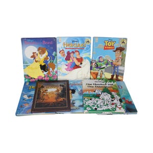 Vintage 1990s Bücher Lot 8er Set Walt Disney Dreamworks Film Cartoon Hardcover Kinderbücher by Gallery Twin Mouse Works 30x23cm