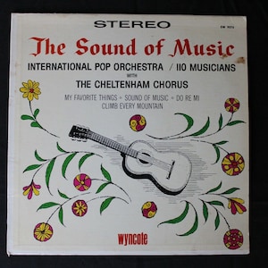 Vintage 1963 1960s &quot;The Sound of Music&quot; Musical International Pop Orchestra Wyncote LP Record