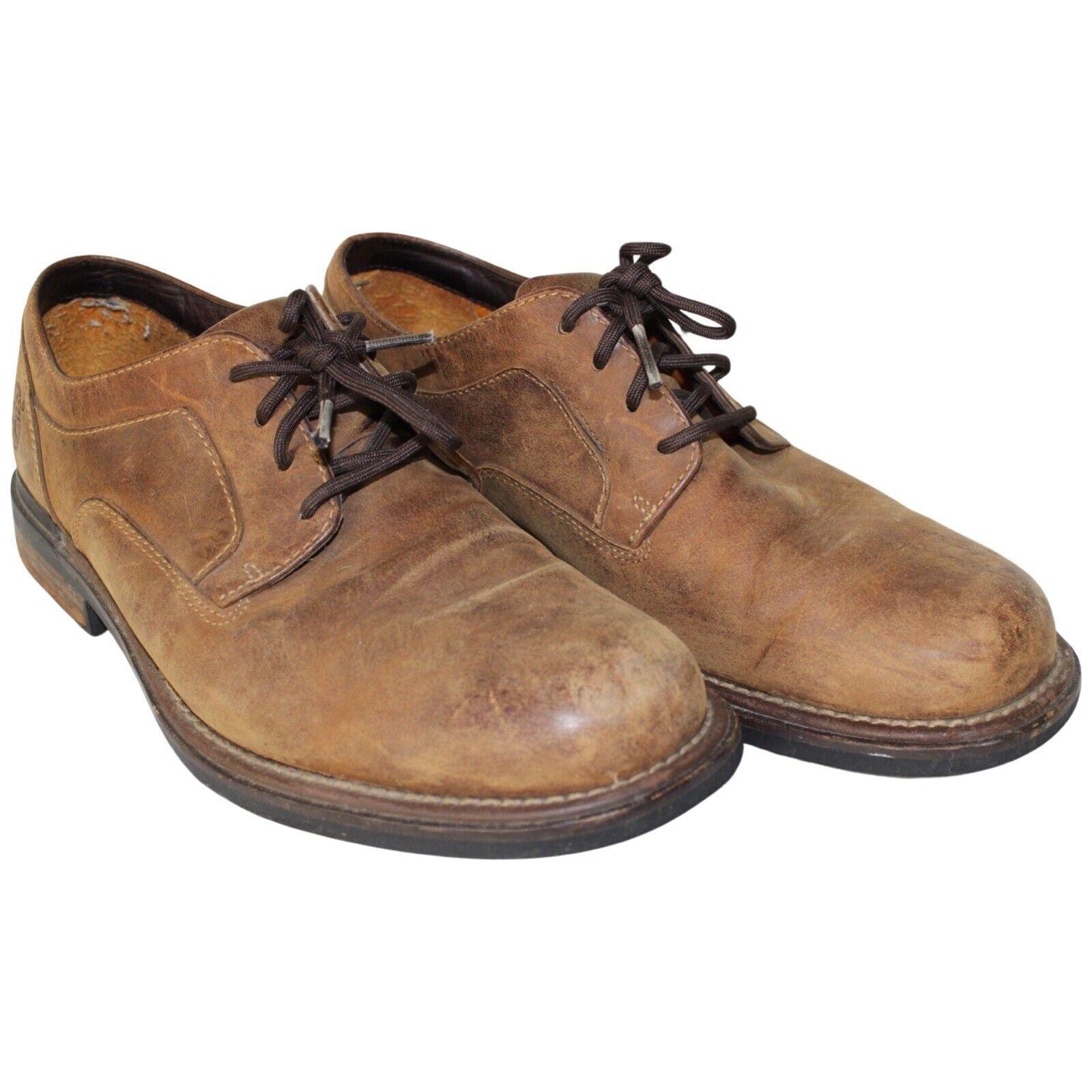 timberland casual dress shoes Men's 86553 Smart Comfort Brown Waterproof Genuine Leather Lace up 9M Vintage Round Toed Oxfords Wingtips Grip Work Boots Timberland loafers Size Guide:US 10 / UK 14 2.19.26 Loose Fit Shirts | Eye Classic Lug Shoes