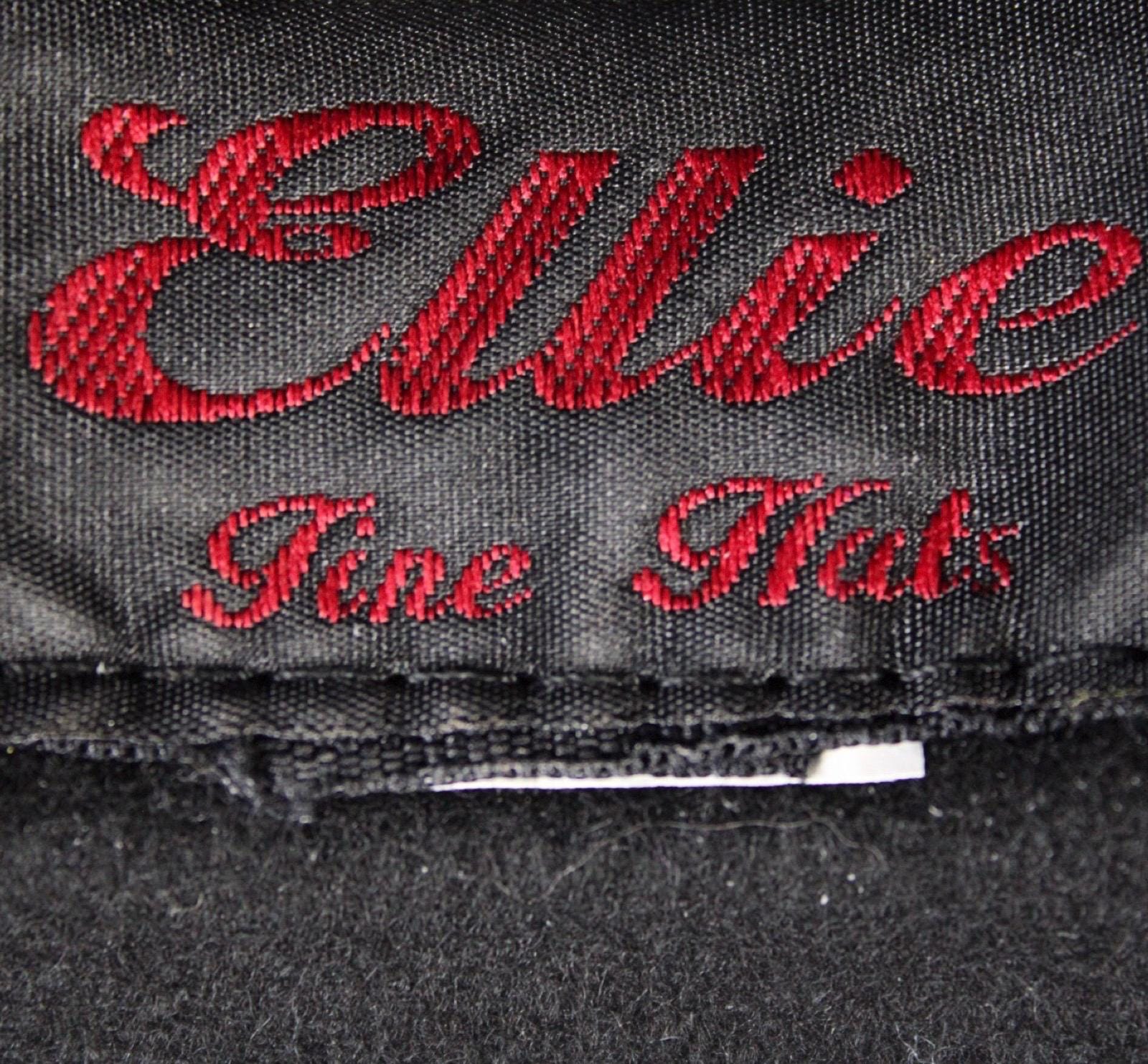 Womens Vintage ELLIE Black Hat 100% Wool Decoreted Natural satin bow Wedding 100% Wool Vintage Hats for Women | eBay main image 2