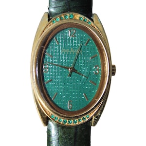 Joan Rivers Shell Face With Crystal Accents and Green Pasley Watch Band Joan Rivers | Accessories | Joan Rivers Womens Watch 39mm  main image 4