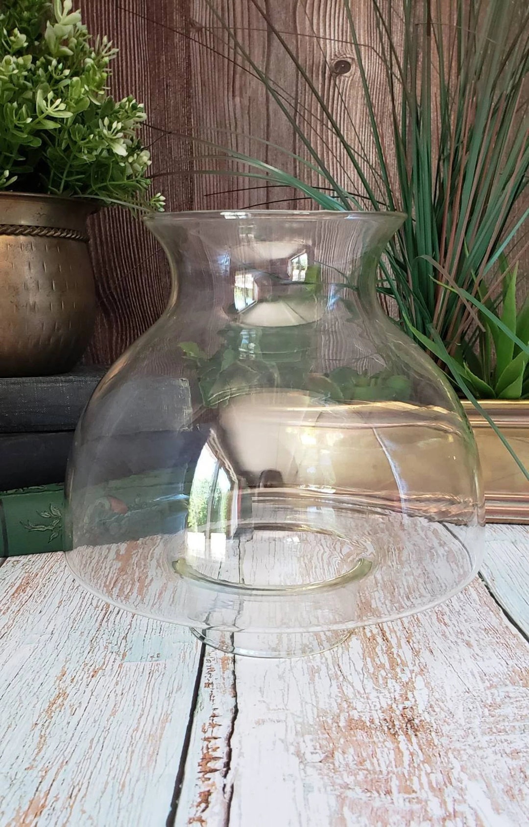 Vintage Clear Glass Oil Lamp Light Lantern Shade Globe Cover Etsy