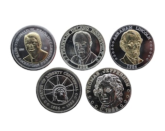 エイブラハム　リンカーン　大統領職記念　メダル usa 記念 硬貨 銅貨 エイブラハム・リンカーン 1984年記念記念コイン - Etsy 日本