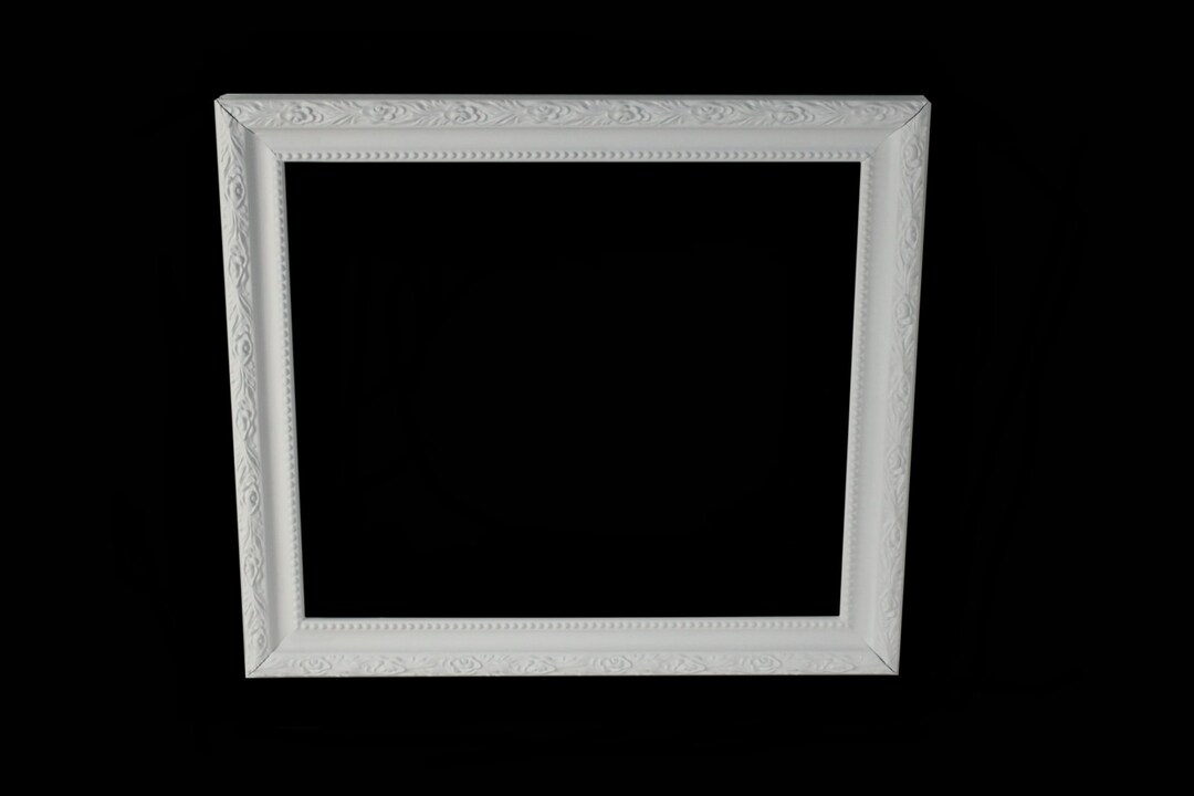 Custom Flat White Matte Paint Hardwood Poplar Ornate Engraved Elaborate