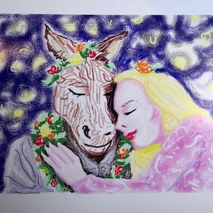 Midsummer Night&#39;s Dream Titania Bottom Giclee Print 8&quot; x 10&quot; Shakespeare