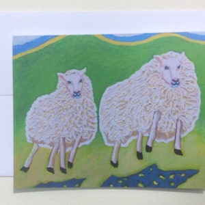 Sheep Frameable Artwork Note Card 4 x 5
