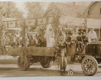 1910 Halloween Parade Float  Photograph 4”x 8” Reprint .