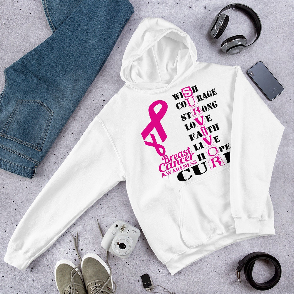 Pink breast cancer awareness hoodies cheap