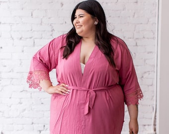 plus size satin robes canada