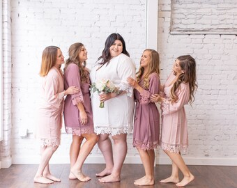 plus size bridesmaid robe