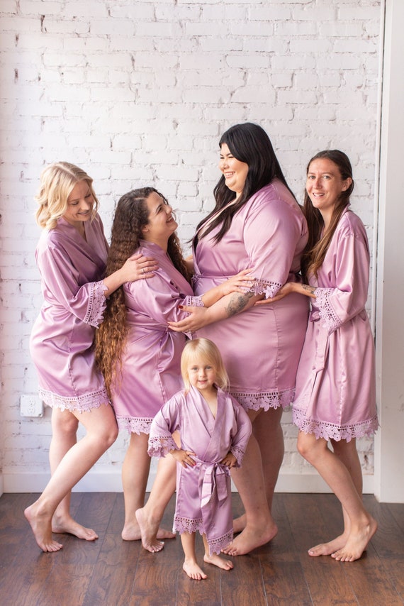 Bridal Party Gift Silk Robes Getting Ready Robes Bridesmaid Robes