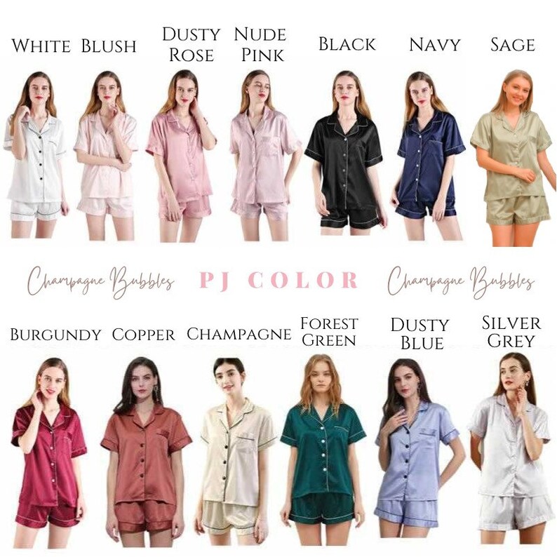 Bridesmaid Pajamas Bridal Party Pajamas Bridesmaid PJs Bridesmaid Gift Pajamas Bridesmaid Set Pajamas PJs Bridesmaid Pajamas PJs image 8