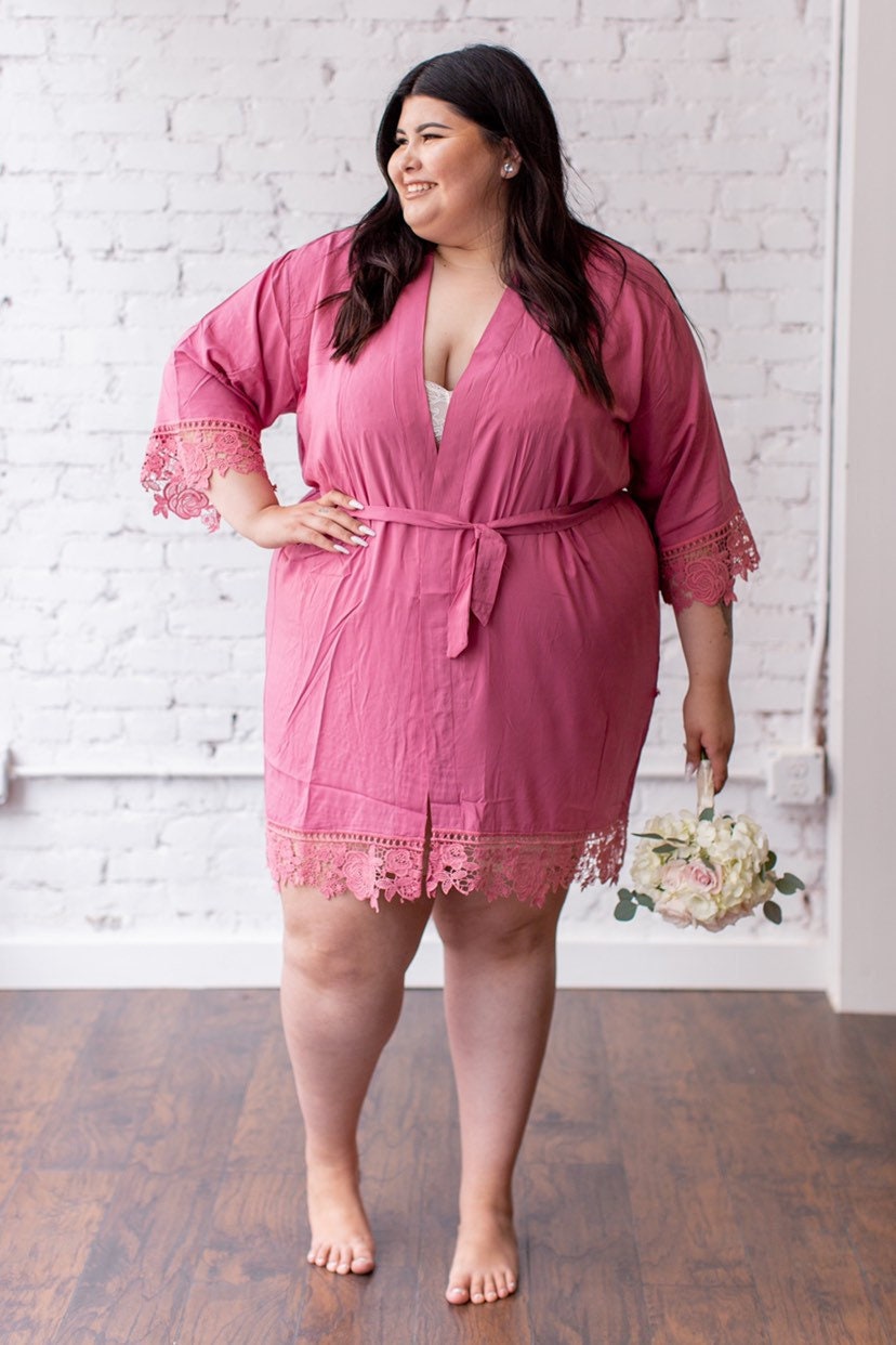 bridesmaid robe plus size