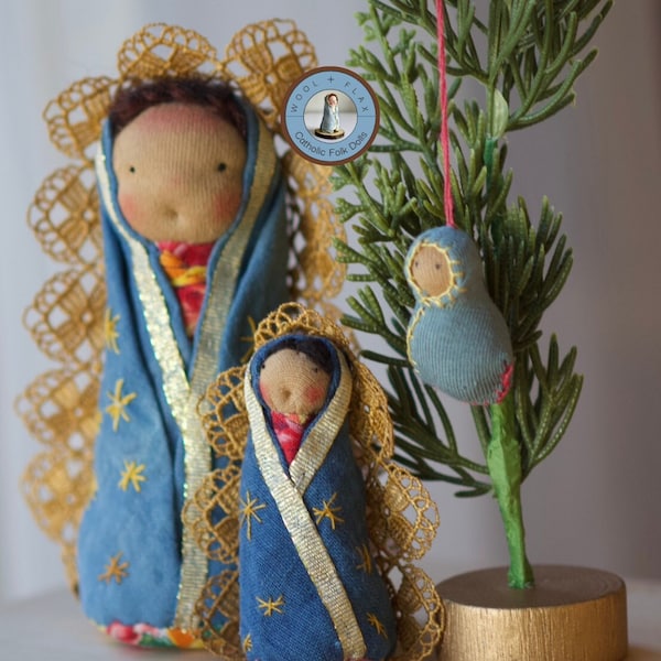 Our Lady of Guadalupe Folk Doll | Catholic Doll | Blessed Mother Doll | First Communion Gift | Mother's Day Gift | Confirmation Gift | RTS