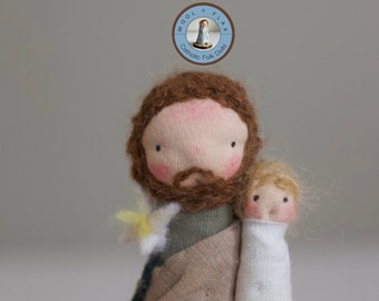 St. Joseph | Folk Doll | Catholic Doll | Baptism Gift | First Holy Communion Gift | Father's Day Gift | USA made