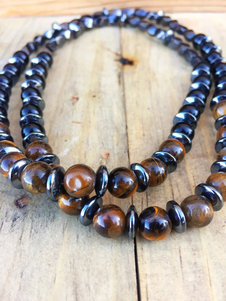 Mens Messianic Hebrew Jewelry Mens Long Beaded Necklace Etsy