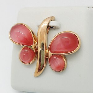 CUSTOM - Pink Rhodium Butterfly Pendant