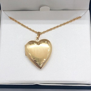 Base Metal Gold Plated Heart Shaped Locket