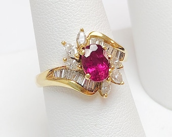 CUSTOM - 18K Ruby & Diamond Ring