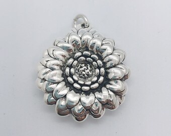 Sterling Silver Floral Pendant Style #3