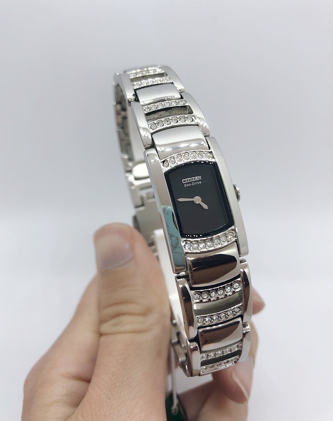 Silhouette Wrist Watch With Swarovski Crystal and Black and  display picture 2
