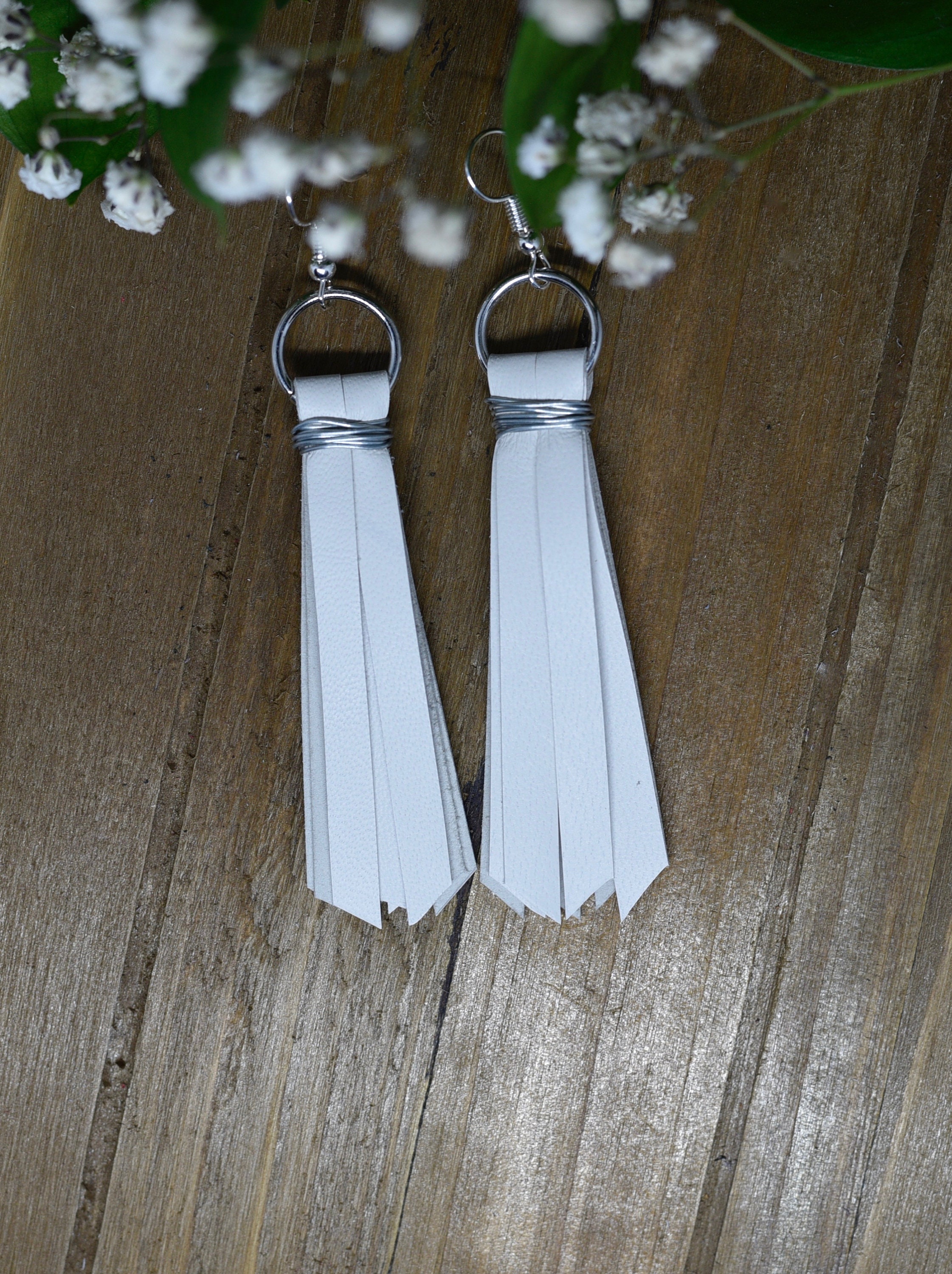 Leather Tassel Earrings