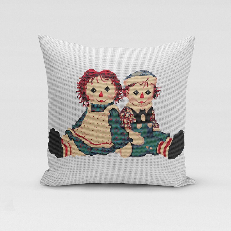 Raggedy Ann and Andy Dolls Counted Cross Stitch/needlepoint Etsy Canada