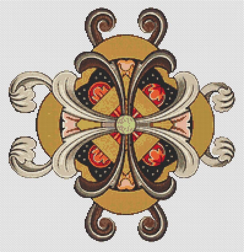 Medieval Motif Counted Cross Stitch/Needlepoint Pattern PDF | Etsy