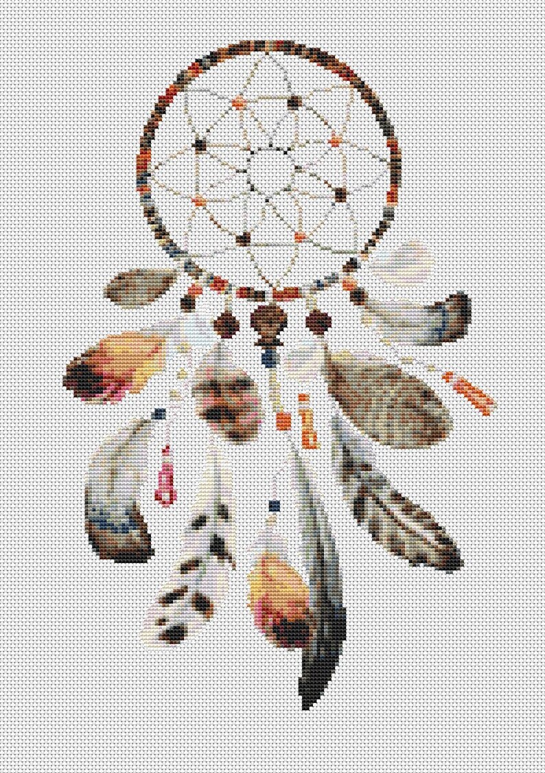 Dream Catcher Counted Cross Stitch/needlepoint Pattern PDF | Etsy Canada