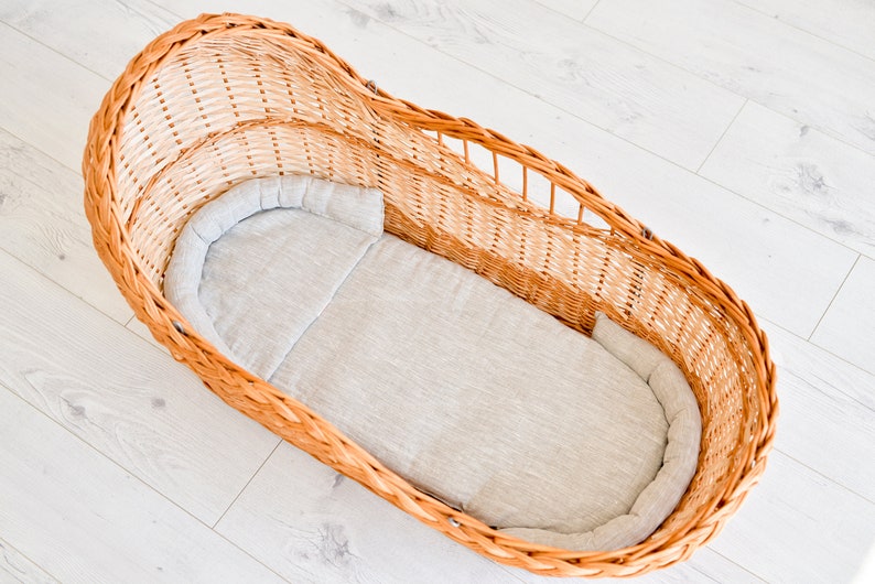 Organic BASSINET / Moses BASKET MATTRESS Custom Made w ...