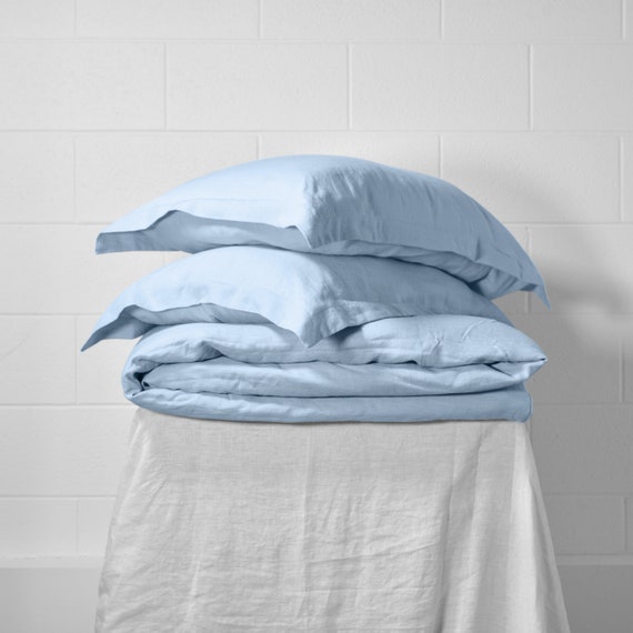 Linen Duvet Cover 3 Piece Simple Set Belgian Linen Duvet Etsy