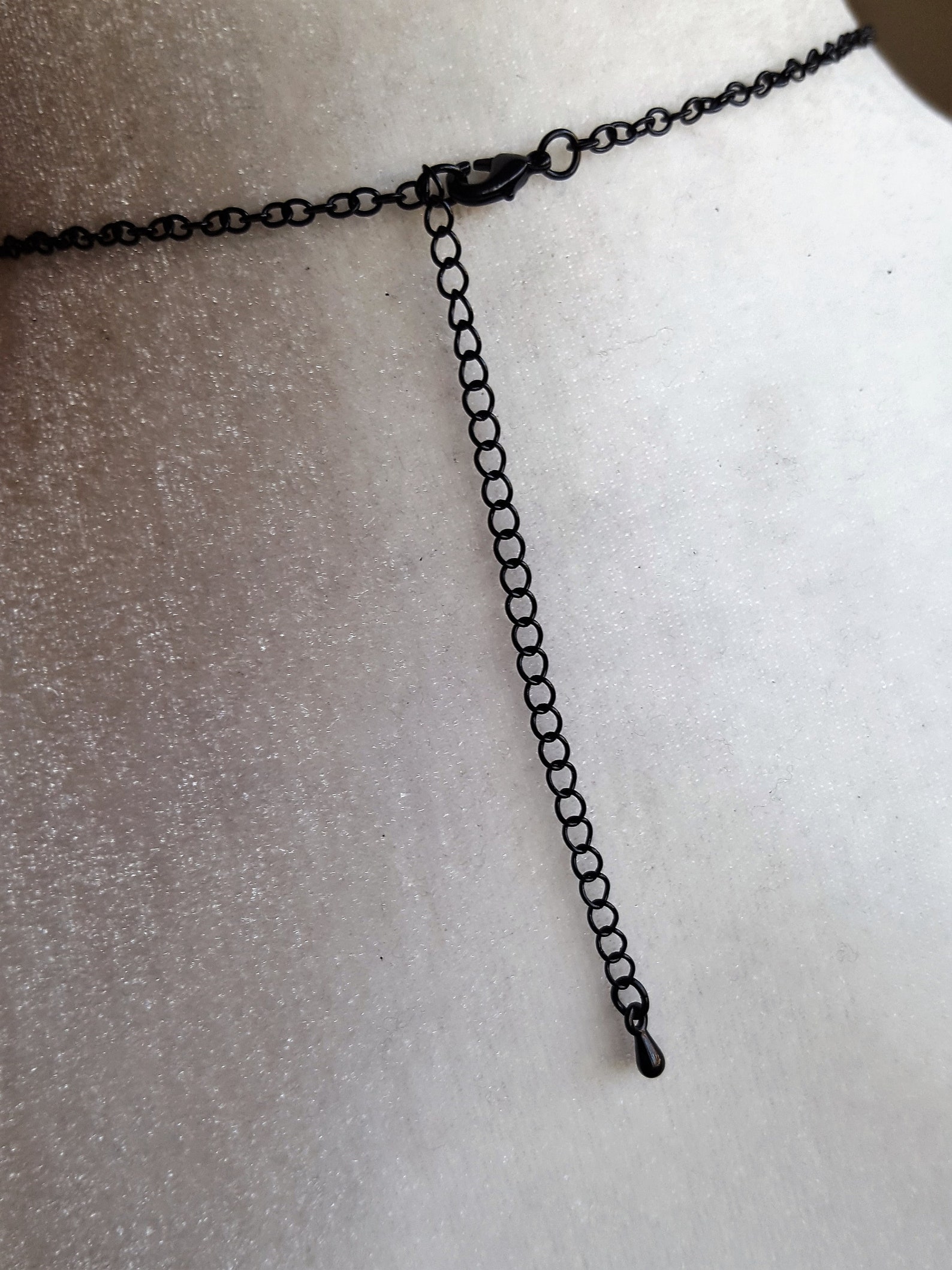 Black Cat Silhouette Black Chain Necklace Spooky Cat | Etsy