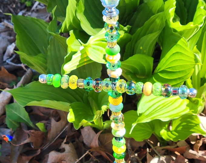 Birdhouse Tabletop Decoration, Spring Pink Floral, Stained Birdhouse