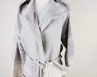 Peignoir turc en coton, peignoir spa unisexe