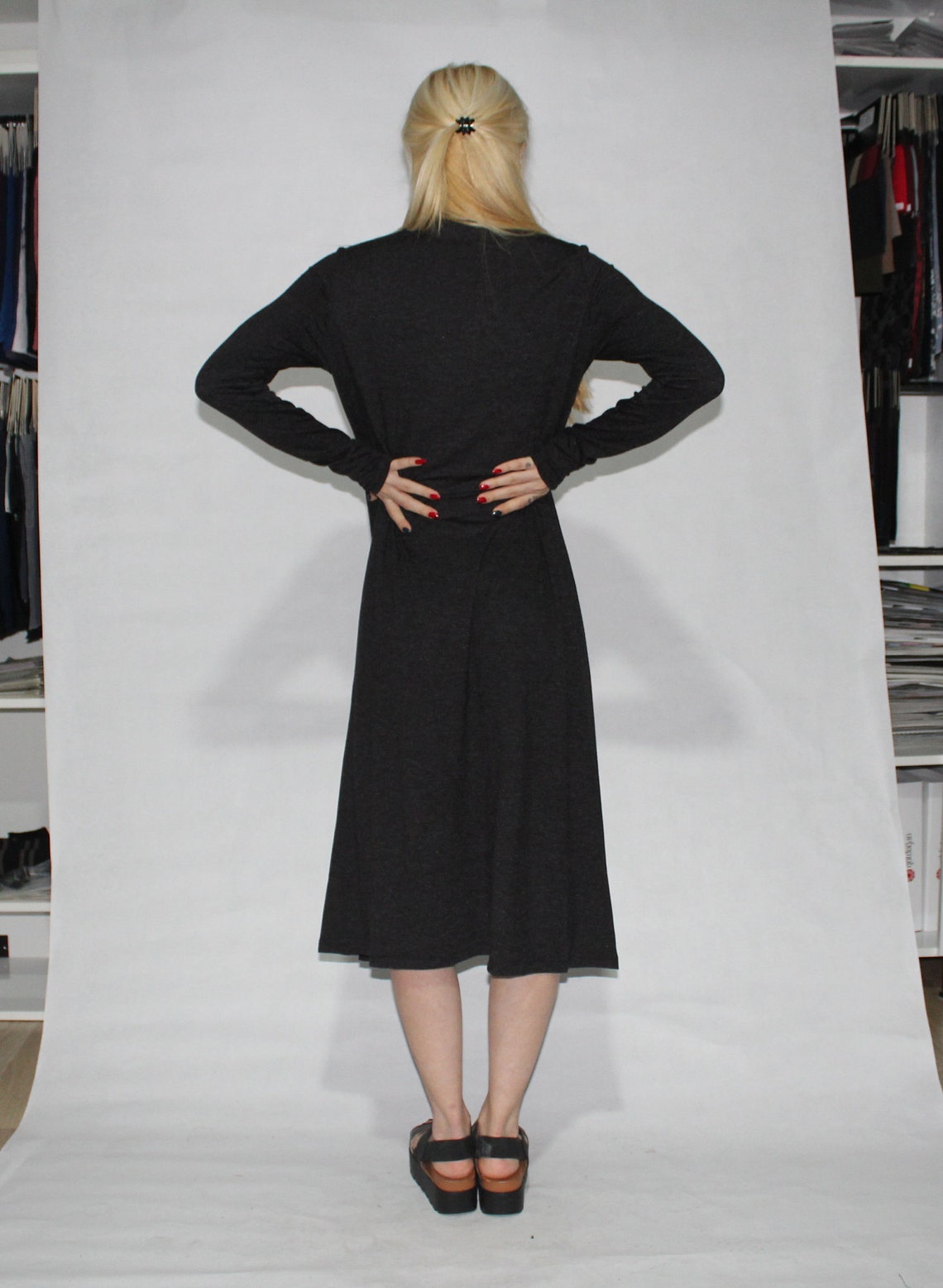 Turtle Neck Stretch Dress main image 0