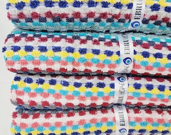 Organic Turkish Cotton Bath Towel, Soft Absorbent Plush Terry, 33x64