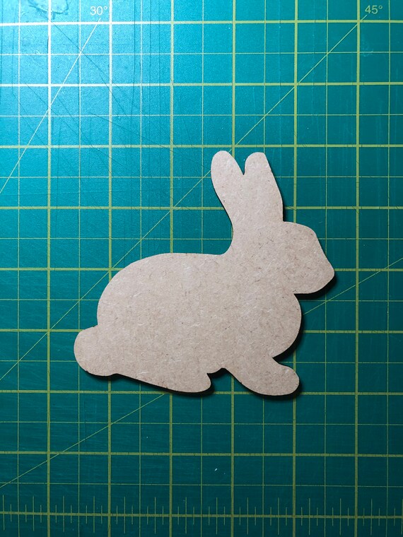 Wooden Rabbit Bunny MDF Rabbit Laser Cut Bunny Wooden Etsy